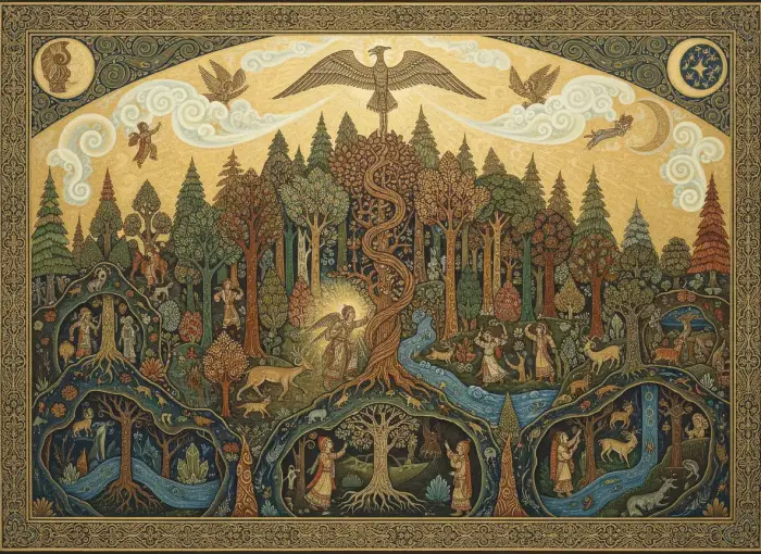 Gros plan sur un tambour chamanique en peau naturelle servant à l'induction du voyage.